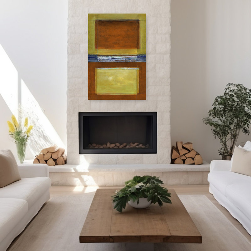 Abode II, art abstrait abstrait et audacieux, H 48 po x l 32 po