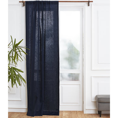 Linen Curtain with Rod Pocket