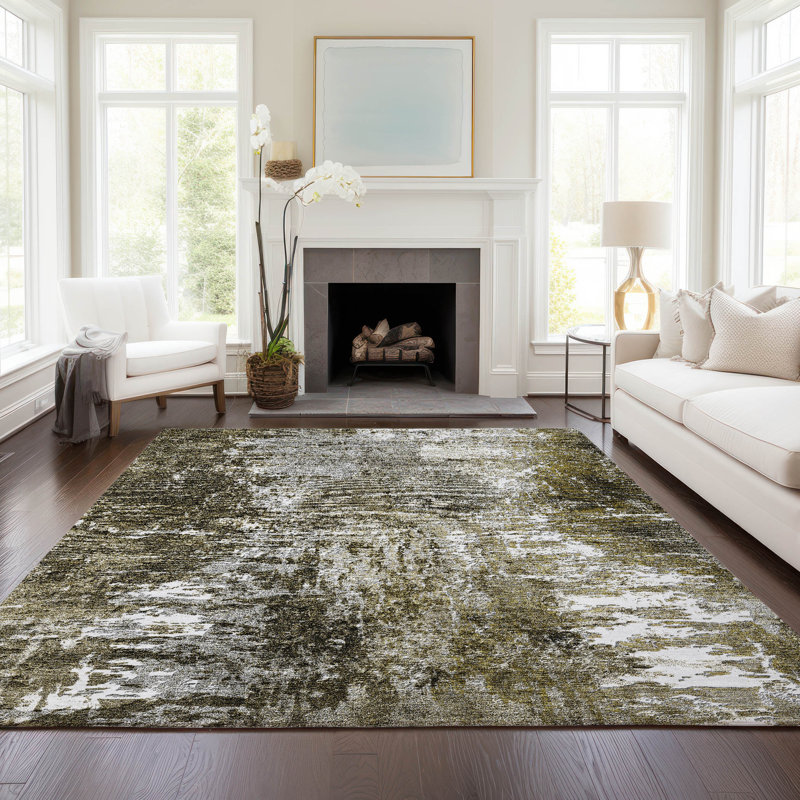 Alta Washable Abstract Indoor / Outdoor Rug, Rectangle 10' x 14'