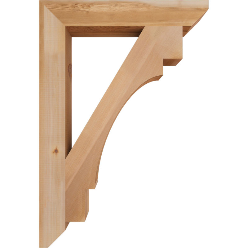 Support en bois / corbeau, Cèdre rouge de l'Ouest (lisse), H 38 po x l 3,5 po x P 26 po