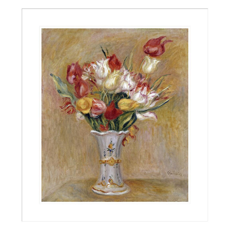 «Tulipes 1909» par Pierre-Auguste Renoir, impression giclée encadrée, H 26,6 po x l 23,5 po