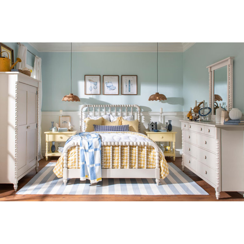 Armoire Jenny Lind Lake Country, Tissu de voile blanc