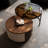 Light luxury round coffee table set