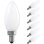 Ampoules DEL C11 5,5 W (équivalent 60 W), ampoule candélabre à intensité variable, ampoules pour ventilateur de plafond en verre dépoli, certifiées UL, blanc laiteux 2 700 K, culot E12