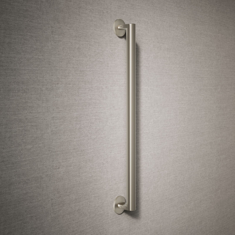 Components In Grab Bar, Vibrant Brushed Nickel, 24" W