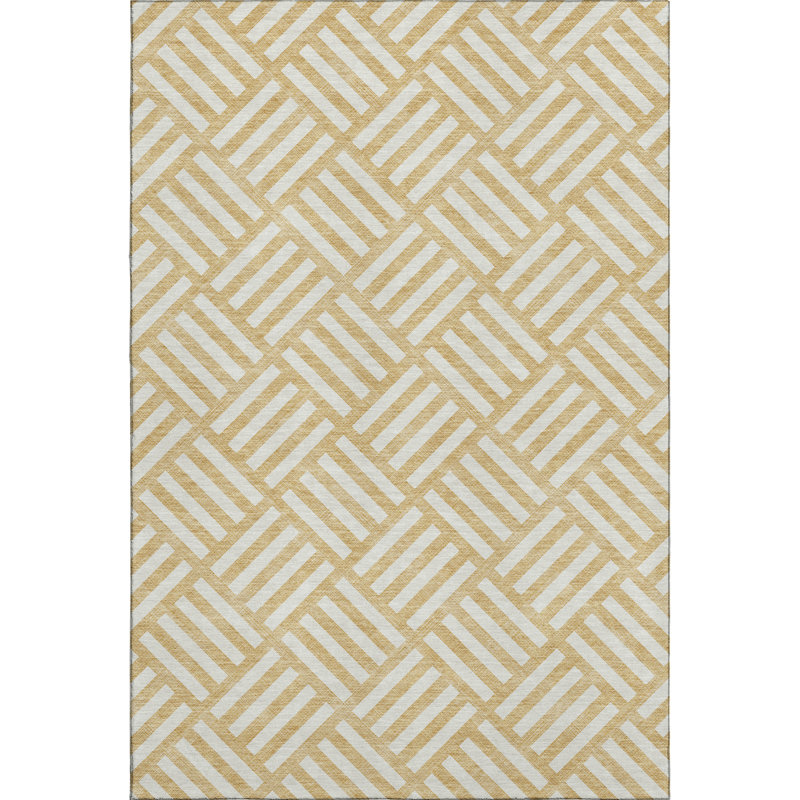 Tapis doré de qualité supérieure lavable à la machine Cerrito, Rectangle 10 pi x 14 pi