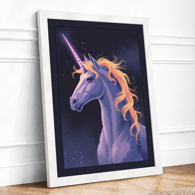 Cosmic Unicorn Fantasy 1 Piece Single Picture Frame Wall Art