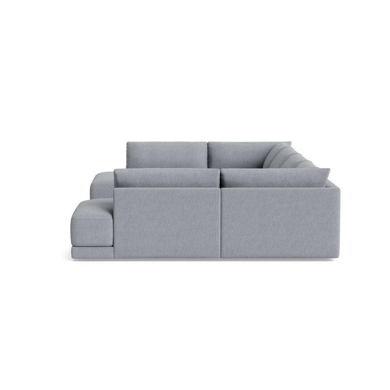Eva Sectional, Performance Weave - Zinc