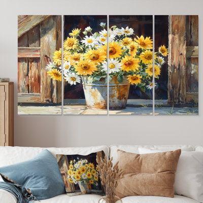 Braham - Daisies Wall Art - Traditional Wall Art Canvas