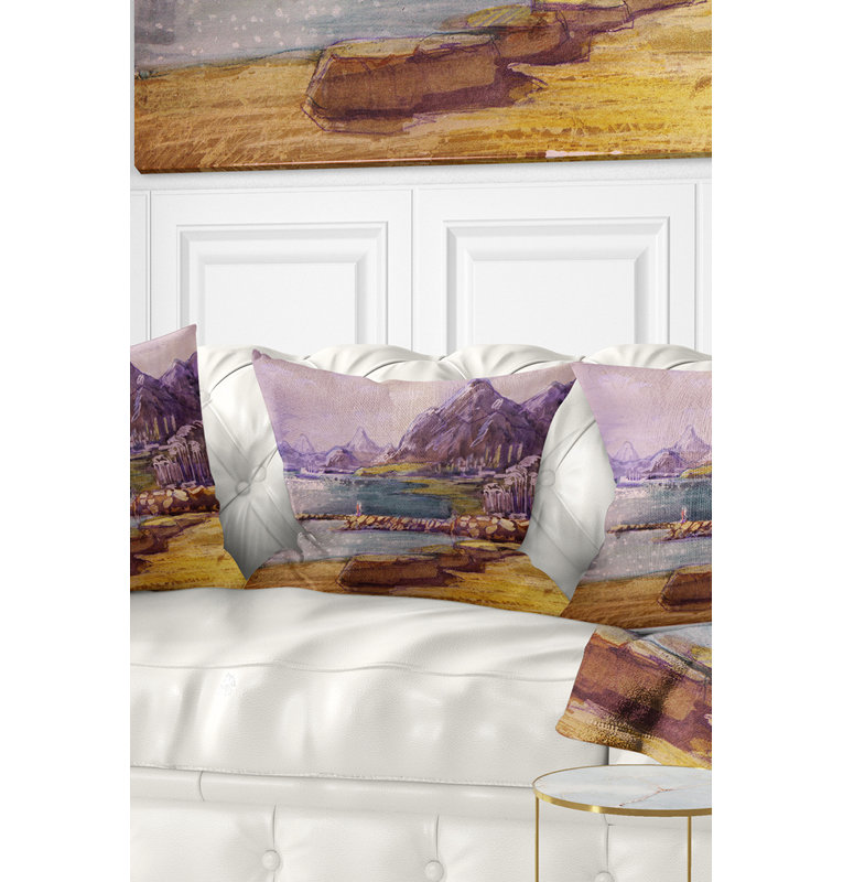 Coussin Schafer Landscape Hills, 18 po x 18 po, Coussin décoratif