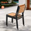 Chaise de salle à manger d'extérieur empilable Deen Auminium-769630224-758247832