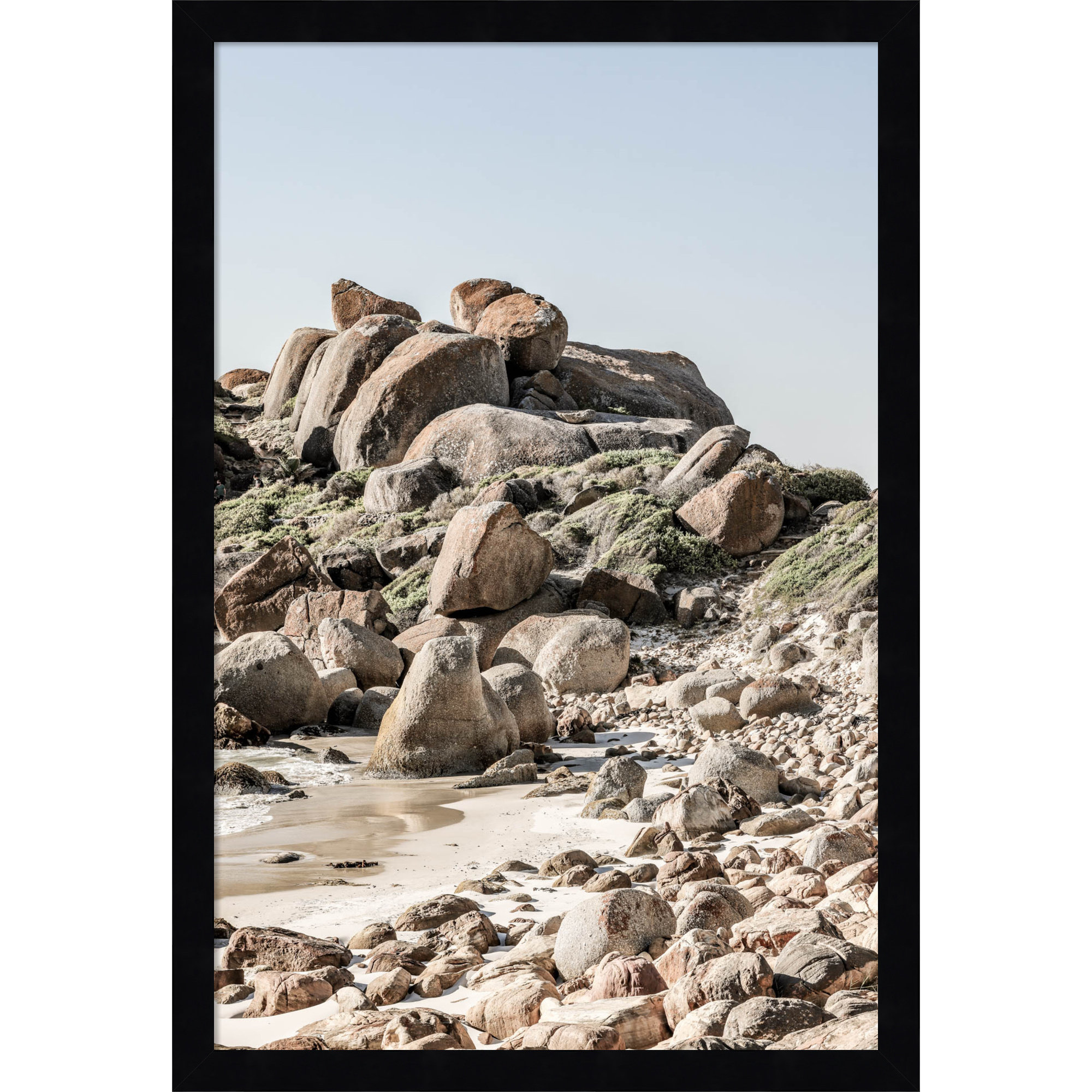 Boulder Beach No 2 by Shot by Clint Wood Framed Wall Art Print, Black, 21" H x 15" W