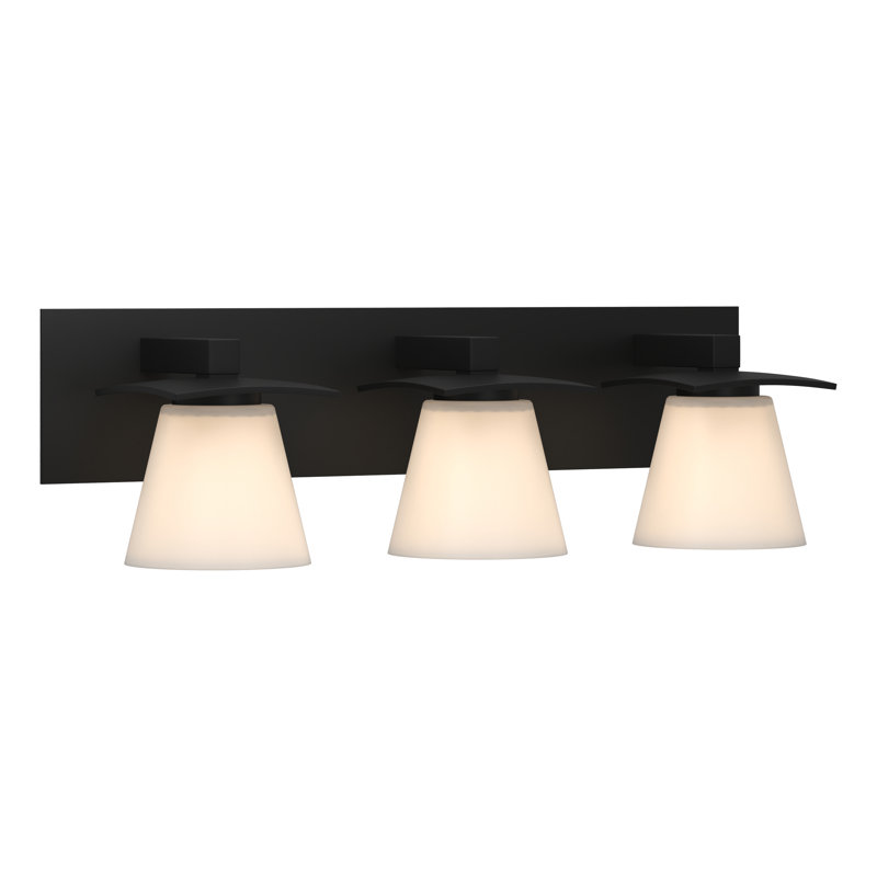 Wren 3 - Light Vanity Light, Black, Opal, 60W G9 Halogen Bulbs