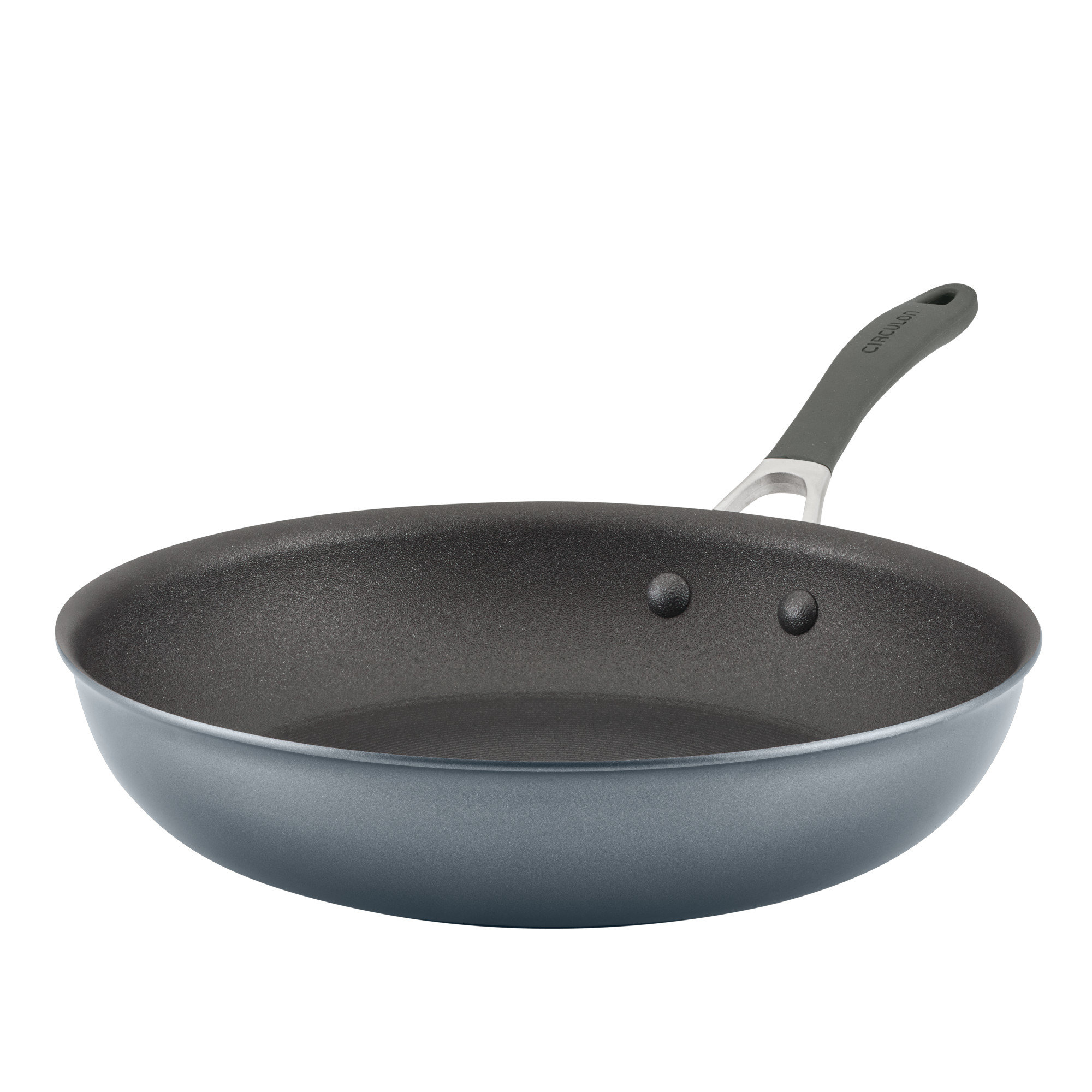 ANEDER Frying Pan with Lid Skillet Nonstick 10 inch / 12.5inch Carbon Steel  Wok Pan with Lid & Wood Spatula