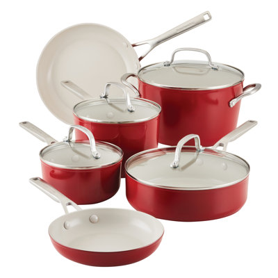 KitchenAid® Hard Anodized Ceramic Nonstick Cookware Pots and Pans Set, 10 Piece