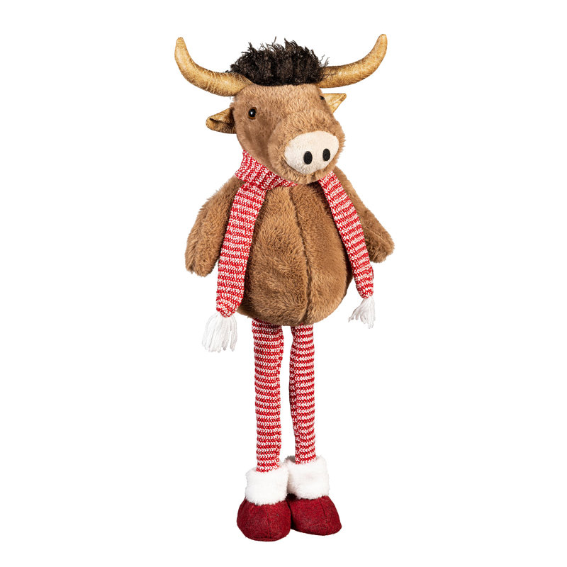 Décoration de table en tissu Highland Cow H, H 25,59 po x l 8,66 po x P 6,3 po