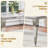Faux Marble Top Metal Base Dining Table Set-112290512-112290517-112291365