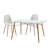 Parvin Minimalist Glass Top Dining Table with Wood Base, Tempered Glass, Mid-Century Modern Design