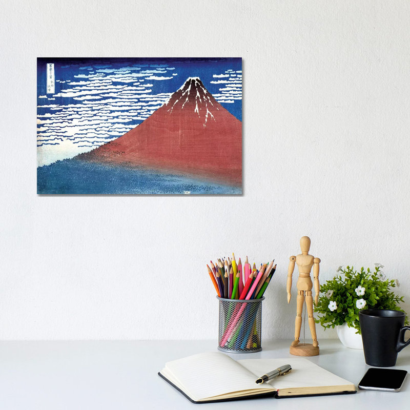 «Fine Wind, Clear Morning (Red Fuji)» vers 1830-32 (musée Claude Monet) - Giclée sur toile tendue avec châssis