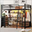 Lit mezzanine double avec bureau et lumière-1210630968