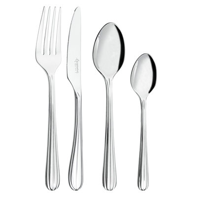 Grunwerg Luma 24 Piece Cutlery Set for 6 People, 18/10 Stainless Steel