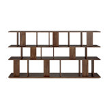Irregular Solid Wood Geometric Bookcase