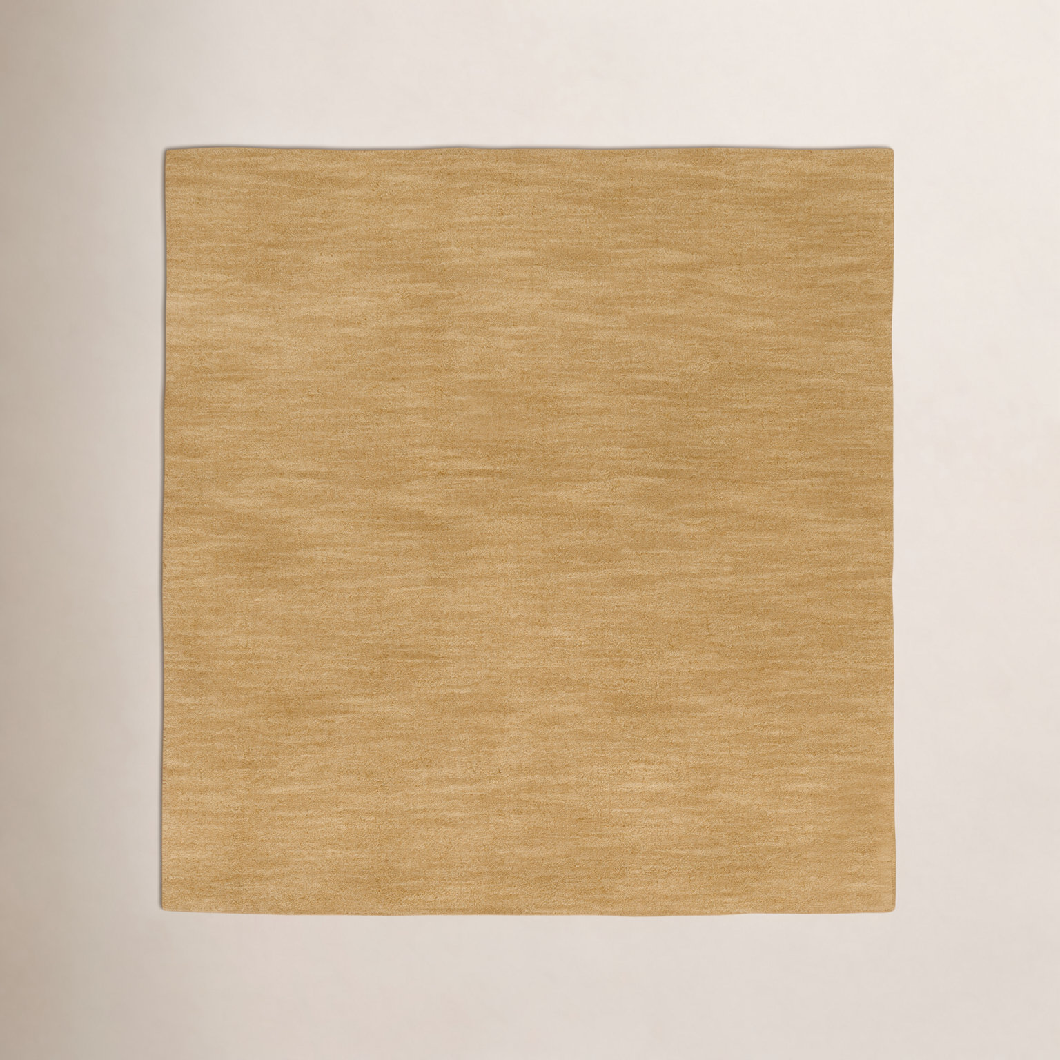 Dolma Yellow Hand-Loomed Wool Rug, Square 9'9"