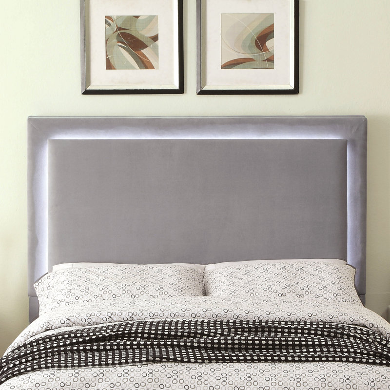Lit plateforme Mcmahan, Simple, Gris