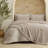 Bedsure King 2-in-1 Comforter Set with Detachable Fluffy Blanket – Beige SnapTech Design Bed-in-a-bag, All-Season Bedding Set(Set of 6)-120798836-120798832