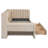 Twin Size Upholstered Daybed With Drawers,Shelves,Flip Cabinets & Side Table