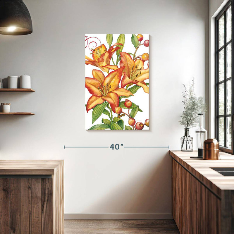 Harnek fleurs et baies Lillies, H 36 po x l 24 po