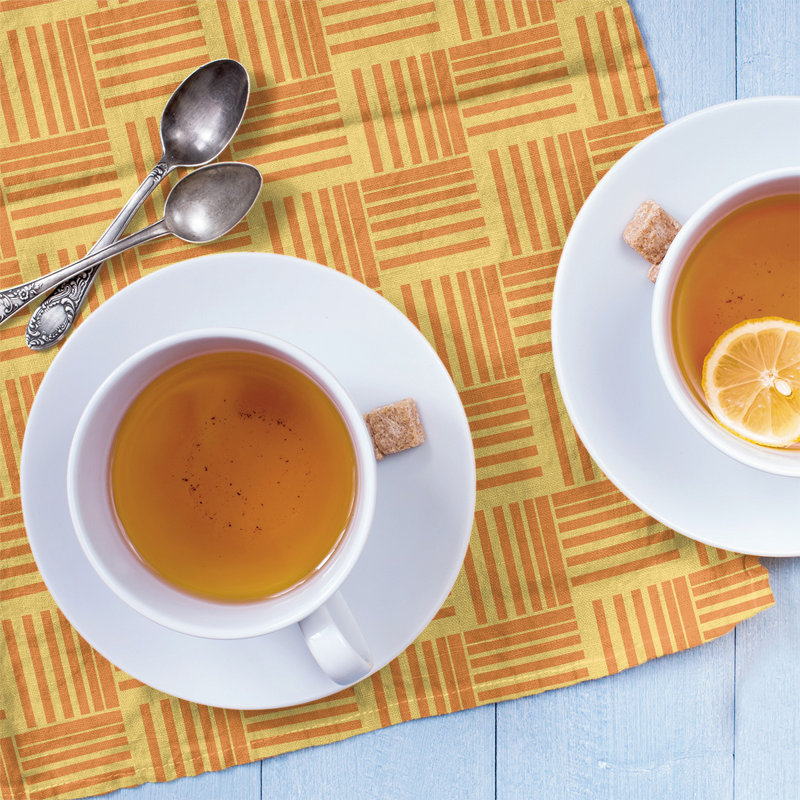 Jaya Tea Towel Kitchen Towel, Yellow/Orange, Cotton Twill