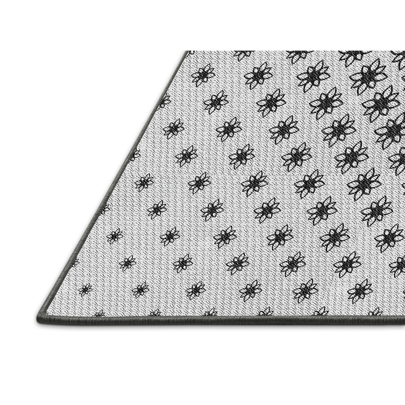 Tapis zone grise à motifs, Rectangle 3 pi x 5 pi