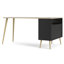 Bureau d'écriture en forme de L de 57,13 po avec tablettes et rangement Justus-106062614
