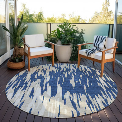 Tapis rectangulaire Aleighna avec envers antidérapant
