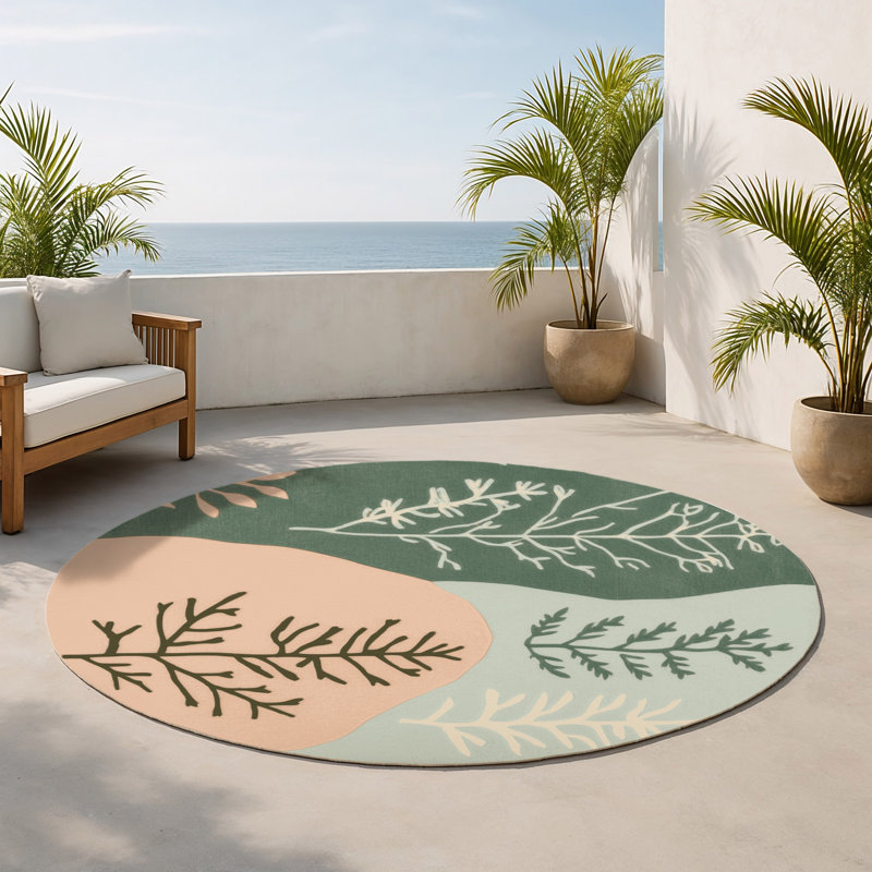 Tapis intérieur et extérieur Canopy Calm, Rond 5 pi