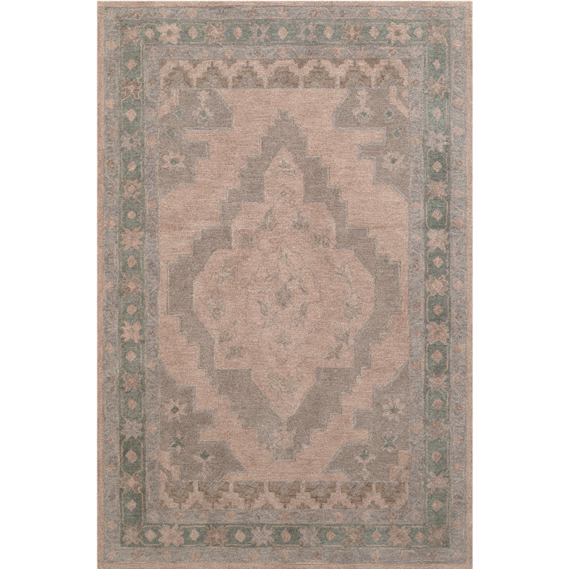 Tapis d'intérieur en laine touffeté à la main Safi, Rectangle de 5 pi x 8 pi