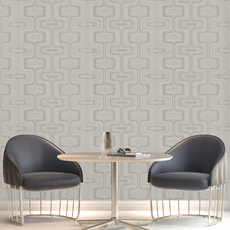 Brackin 10m x 53cm Texture Glitter Wallpaper Roll, Smoke