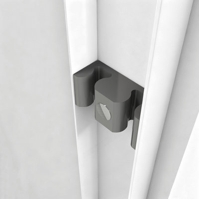 Double porte de douche coulissante, porte de salle de bain semi-sans cadre pour douche à l'italienne