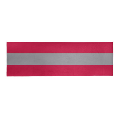 Motif floral rouge/argent tapis décoratif