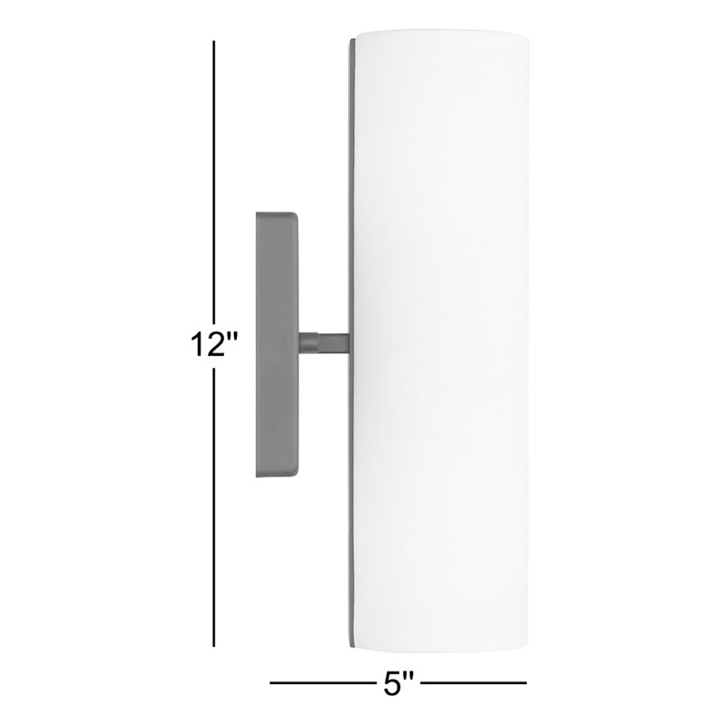 Applique murale moyenne 2 lumières Capalino, Acier brossé