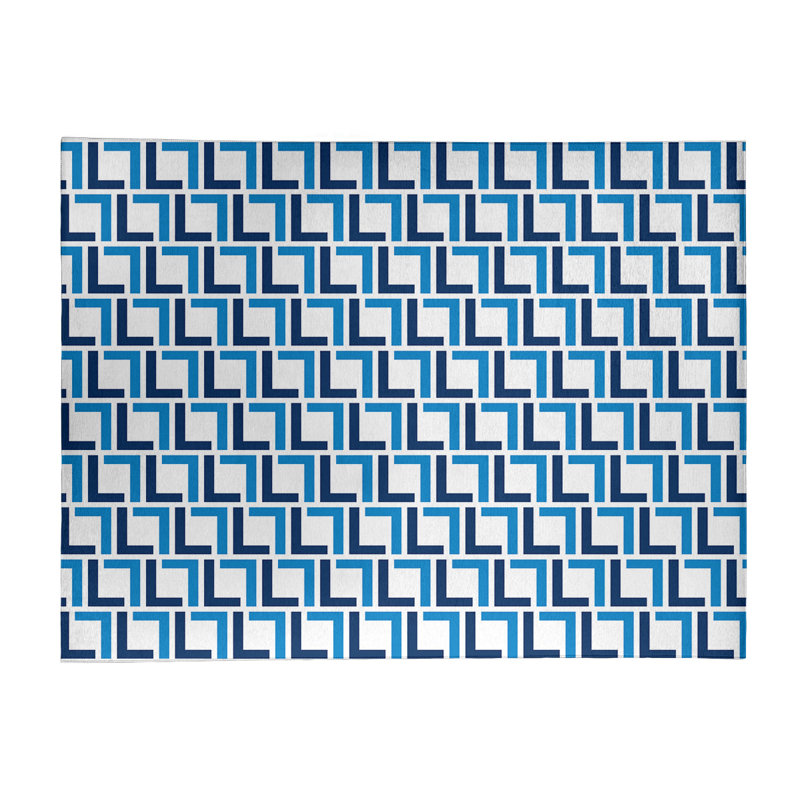Geometric Indoor Rug, Rectangle 5' x 7'