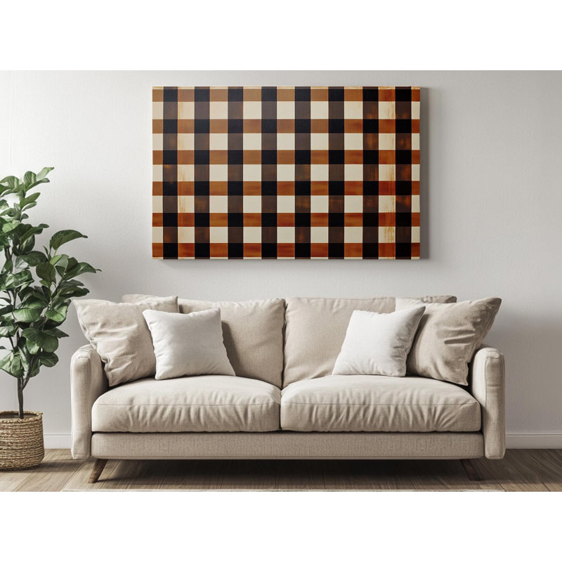 Reproduction d'art sur toile de haute qualité - Vichy brun, H 40 po x l 60 po
