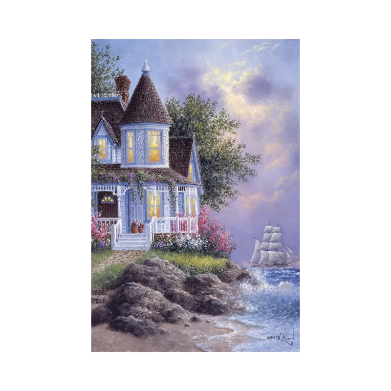 Seaside Victorian 1 Piece Wrapped Canvas Painting, 20.32 cm H x 30.48 cm W