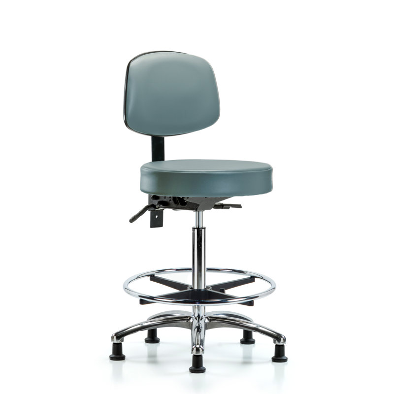 Chaise de travail, Patins, Bleu marine, Inclinaison comprise