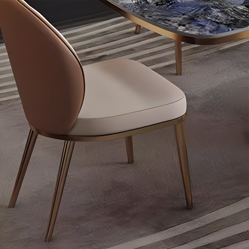 Ensemble de salle à manger de style moderne et luxueux en pierre frittée 31,49 po, H 29,52 po x L 62,99 po x l 31,49 po 