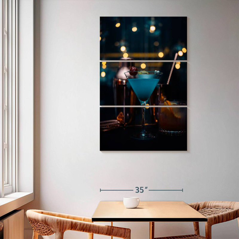 Yarlin Blue Cocktail, 65" H x 42" W