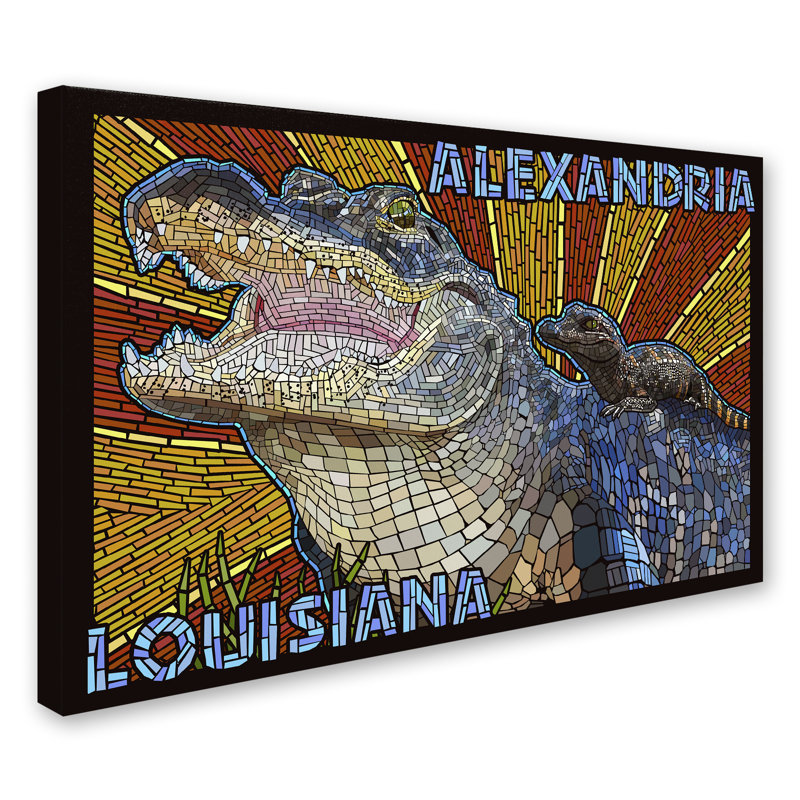 «Alligator 1» par Kadey, impression sur toile, H 30 po x l 47 po x P 2 po