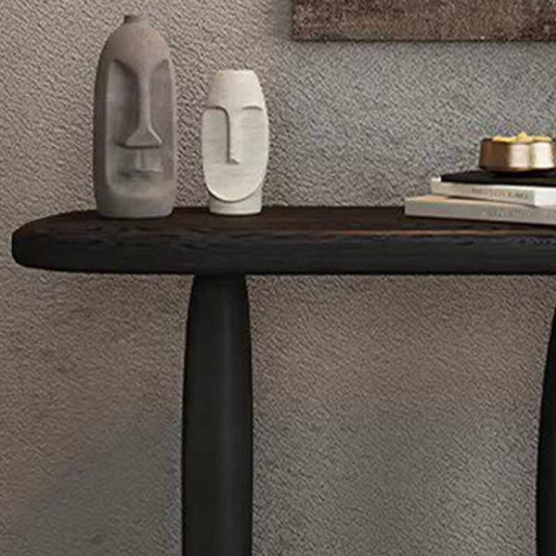 Console simple de style moderne noir, 31.5" H x 63" W x 13.8" D