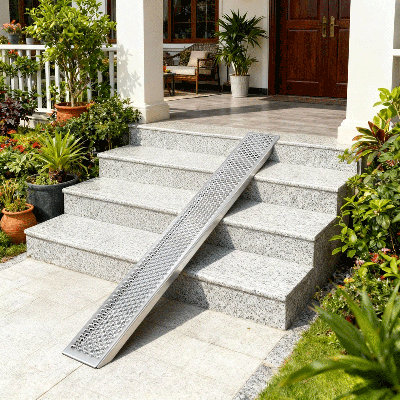 79" Aluminium Trailer Loading Ramp, Heavy Duty Truck Ramp For ATV Pickup Motorcycle, 440LBS Capacity
